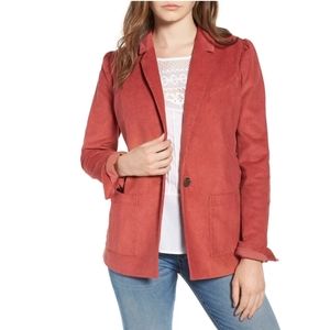 NWT Hinge pink corduroy blazer